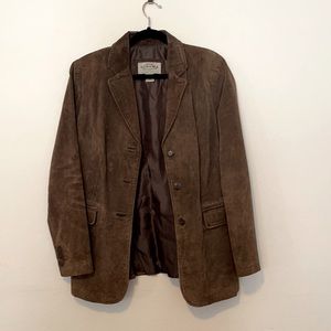 Vintage Sonoma genuine leather brown suede jacket medium